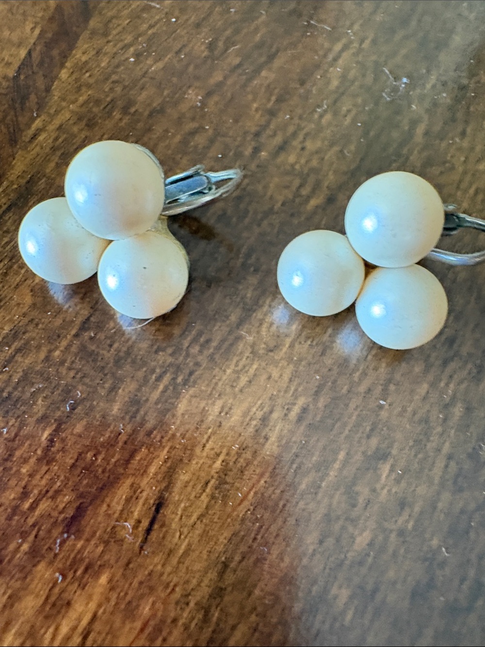 Vintage Faux Pearl Clip-On Earrings